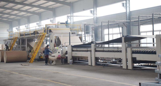 3 Línea de producción de cartón corrugado de pliegue 80 m/min con calefacción eléctrica MC80-1400