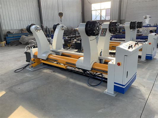 Máquina de corrugador de papel de trabajo pesado soporte de bobina hidráulica 0.6Mpa - 0.9Mpa HRS1800