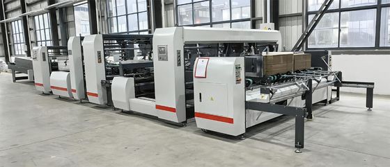 Máquina de pegado de caja corrugada de doble empalme automática completa 45KW JH-2400F-P